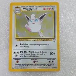 Pokemon Wigglytuff Base Set 2 19/130 Holo Rare 80 HP English Card - Image 1