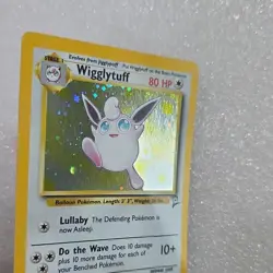 Pokemon Wigglytuff Base Set 2 19/130 Holo Rare 80 HP English Card - Image 2