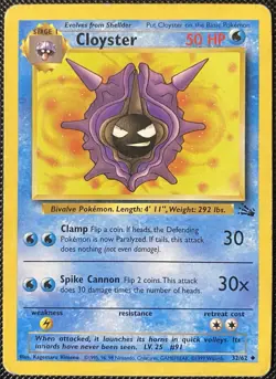 Cloyster 32/62 Fossil Regular - Pokemon Card - Image 1