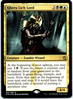 #182 Kheru Lich Lord MTG Prerelease Cards Rare FOIL - Image 1