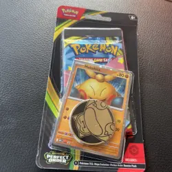 Pokemon Mega Evolution Perfect Order Booster Pack w/ Makuhita Promo Card & Coin - Image 1