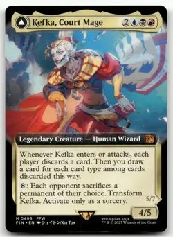 Kefka, Court Mage (Extended Art) #496 (NM) Final Fantasy FIN Magic MTG - Image 1
