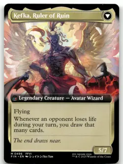 Kefka, Court Mage (Extended Art) #496 (NM) Final Fantasy FIN Magic MTG - Image 2