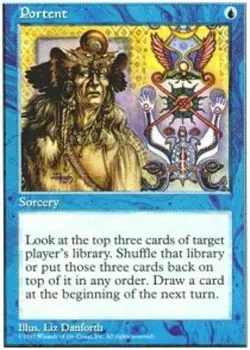 X4 Portent 5th edition LP/NM MTG Magic DNA GAMES - Image 1