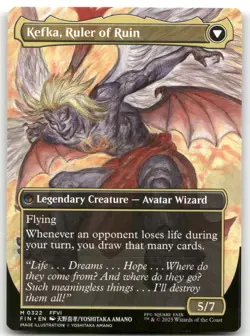Kefka, Court Mage (0322) (Borderless) #322 (NM) Final Fantasy FIN Magic MTG - Image 2