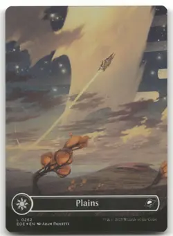 Plains (0262) (Borderless) #262 (Foil) (NM) Edge of Eternities EOE Magic MTG - Image 1