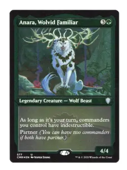 Commander Legends #577 Anara, Wolvid Familiar (Foil Etched) - Image 1