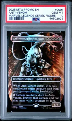 2025 MTG PROMOS MARVEL LEGENDS SER FIGURE ANTI-VENOM, HORRIFYING HEALER PSA 10 - Image 1