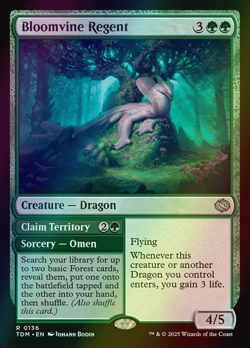 MTG Bloomvine Regent // Claim Territory Foil ** Tarkir: Dragonstorm ** English - Image 1