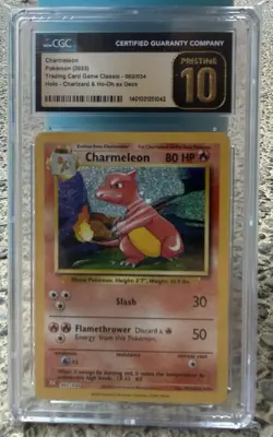 Pokemon Charmeleon 002/034 Classic Holo 2023 CGC Pristine 10 - Image 1