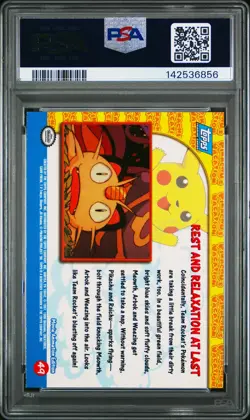 1999 TOPPS POKEMON THE MOVIE EDT REST & RELAXATION AT LAST MOVIE EDITION PSA 8 - Image 2