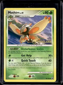 2008 Pokemon Diamond & Pearl Majestic Dawn Mothim Prerelease #42/100 - Image 1