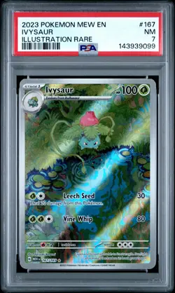 2023 POKEMON MEW EN-151 ILLUSTRATION RARE #167 IVYSAUR PSA 7 - Image 1