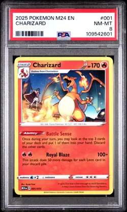 2025 POKEMON M24 EN-MCDONALD'S COLL #001 CHARIZARD PSA 8 - Image 1