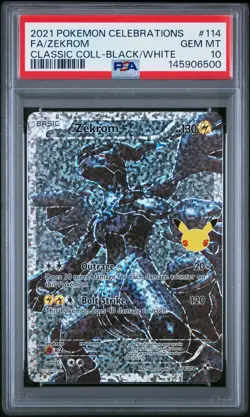 2021 POKEMON CELEBRATIONS CLASSIC COLL #114 FULL ART/ZEKROM PSA 10 - Image 1