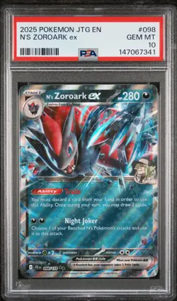 2025 POKEMON JTG EN-JOURNEY TOGETHER #098 N'S ZOROARK EX PSA 10 - Image 1