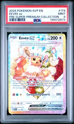 2025 POKEMON SVP EN-SV BLACK STAR PROMO #174 EEVEE EX PSA 9 - Image 1