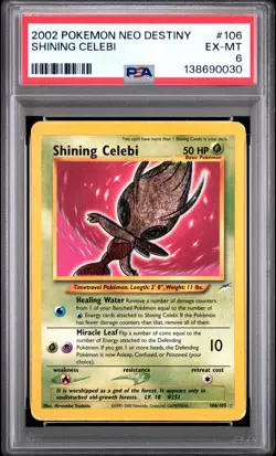 2002 POKEMON NEO DESTINY #106 SHINING CELEBI PSA 6 - Image 1
