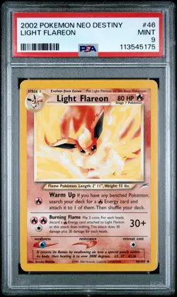 2002 POKEMON NEO DESTINY #46 LIGHT FLAREON PSA 9 - Image 1