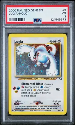 2000 POKEMON NEO GENESIS #9 LUGIA-HOLO PSA 3 - Image 1