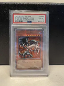 YuGiOh PSA10 Red Eyes Black Metal Dragon Quarter Century Secret Rare - Image 1