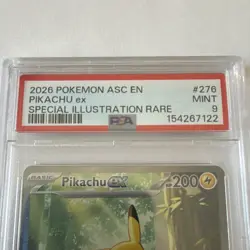 Pokemon Pikachu EX 276/217 Ascended Heroes Special Illustration Holo EN PSA 9 - Image 3
