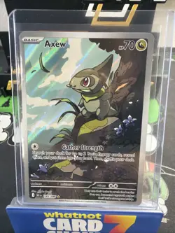 Pokemon Axew 145/086 Sv: Black Bolt Holo Illustration Rare Basic 70 HP Bite - Image 1