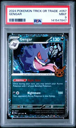 2024 POKEMON TRICK OR TRADE #057 GENGAR PSA 9 - Image 1