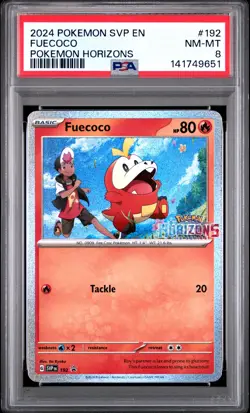 2024 POKEMON SVP EN-SV BLACK STAR PROMO POKEMON HORIZONS #192 FUECOCO PSA 8 - Image 1