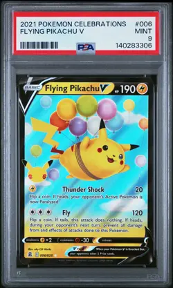 2021 POKEMON CELEBRATIONS #006 FLYING PIKACHU V PSA 9 - Image 1