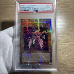 YuGiOh PSA10 Gagaga Girl Prismatic Secret Rare Asia DUAD JPS01 Ultra Rare - Image 1
