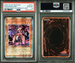 YuGiOh PSA10 Gagaga Girl Prismatic Secret Rare Asia DUAD JPS01 Ultra Rare - Image 5