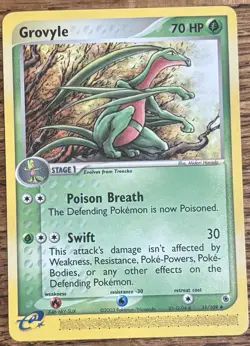 Pokemon Grovyle 31/109 EX Ruby & Sapphire Uncommon 70 HP English 2003 (CLEAN) - Image 1