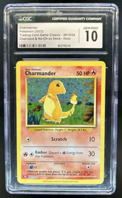 2023 Pokemon Classic Charmander Charizard & Ho Oh ex Deck #001/034 CGC 10 - Image 1