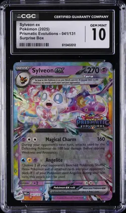 2025 PRISMATIC EVOLUTIONS-SURPRISE BOX #041/131 POKEMON CGC 10 GEM MINT - Image 1