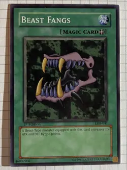 Yugioh Beast Fangs LOB-041 Common 1st Edition NM - Image 1