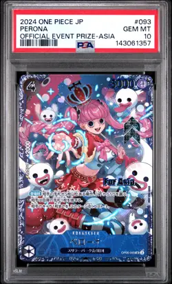 2024 ONE PIECE JPN PROMOS OFFICIAL EVENT PRIZE-ASIA #093 PERONA PSA 10 - Image 1