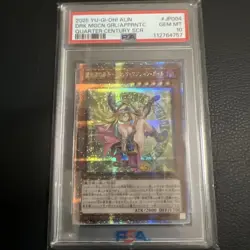 YuGiOh PSA10 Dark Magician Girl Magician’s Apprentice 25th QC Secret Rare Card - Image 1