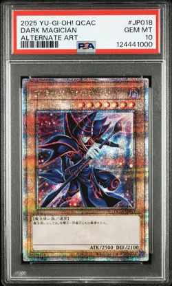 YuGiOh PSA10 Dark Magician QCAC 25th Quarter Century Secret Rare JP018 Card - Image 1