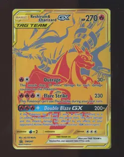 Reshiram & Charizard GX SM247 SM Promos NM Pokemon Card TCG - Image 1