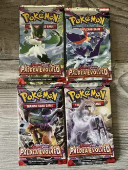 Set of 4 ( Four) Pokemon Paldea Evolved Booster Pack NEW Sealed Pack - Image 1