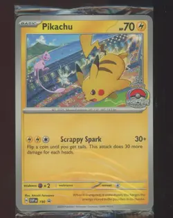 Pikachu SVP EN 190 - 2024 World Championships Sealed Promo Pokemon TCG Card - Image 1