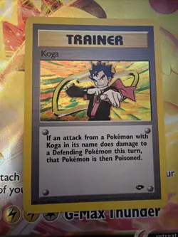 Pokemon Trainer Koga Holographic Trading Card - Image 1