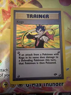 Pokemon Trainer Koga Holographic Trading Card - Image 2