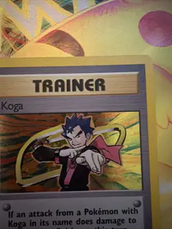 Pokemon Trainer Koga Holographic Trading Card - Image 4