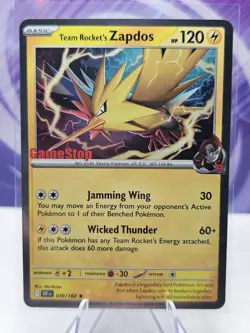Team Rockets Zapdos GameStop Stamped 70/182 | Holo Pokemon Card | NM+ - Image 1