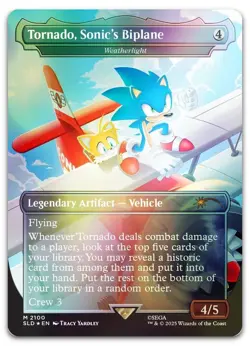 Tornado, Sonic's Biplane - Weatherlight (Rainbow Foil) #2100 NM Secret Lair Drop - Image 1