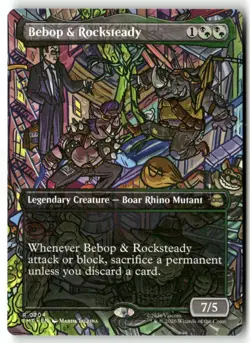 Bebop & Rocksteady (Borderless) 0204 Rare Magic: The Gathering Near Mint - Image 1