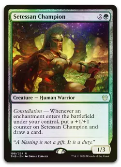 Setessan Champion #198 (Foil) (NM) Theros Beyond Death THB Magic MTG - Image 1