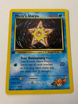 Misty's Staryu 92/132 Pokemon Gym Challenge 1st Edition NM/MINT 2000 box-S4 - Image 1